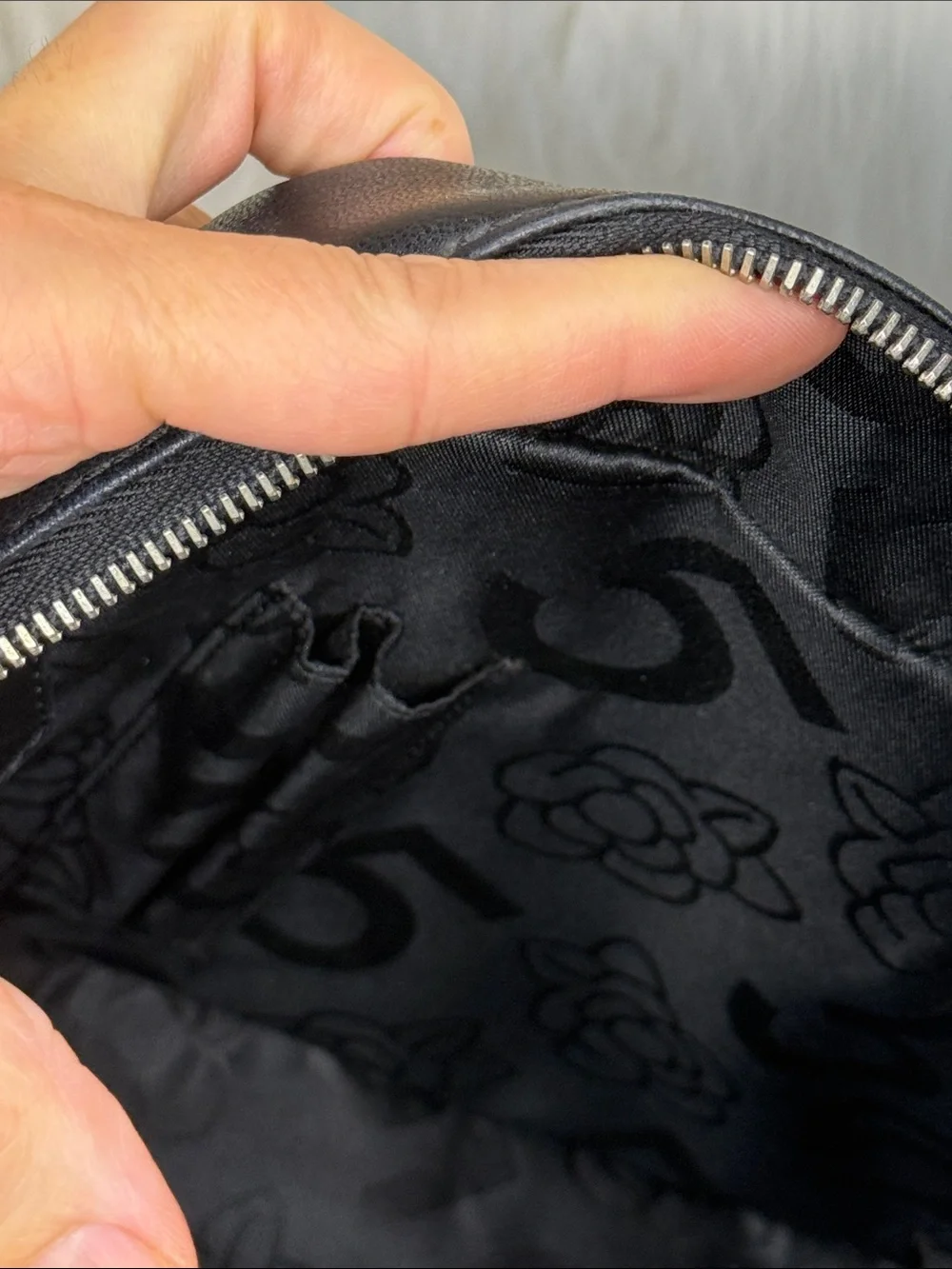 CHANEL Black Quilted Leather Top-Handle Bag